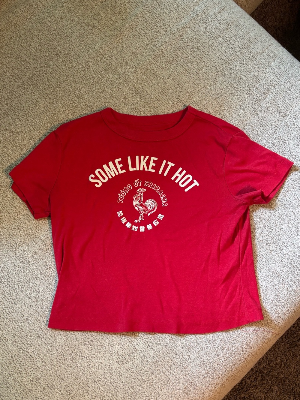 Red Sriracha Graphic Crop Tee
